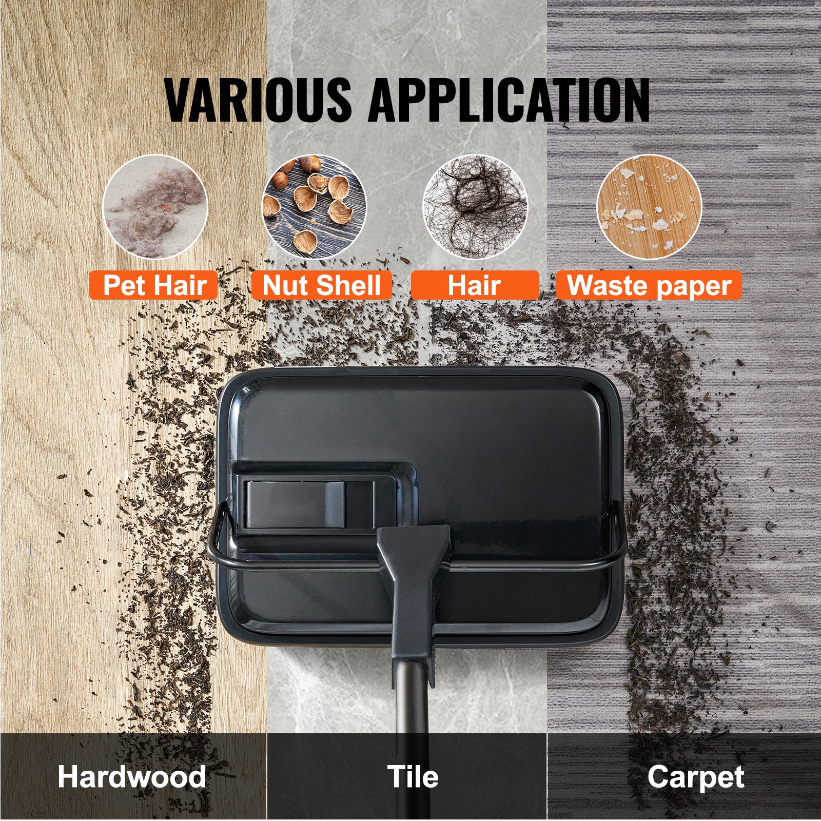 Manual Carpet Sweeper For Rugs Hardwood And Laminate Floors_voghion.com